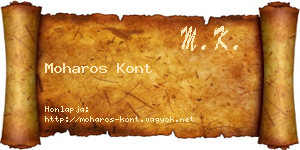 Moharos Kont névjegykártya